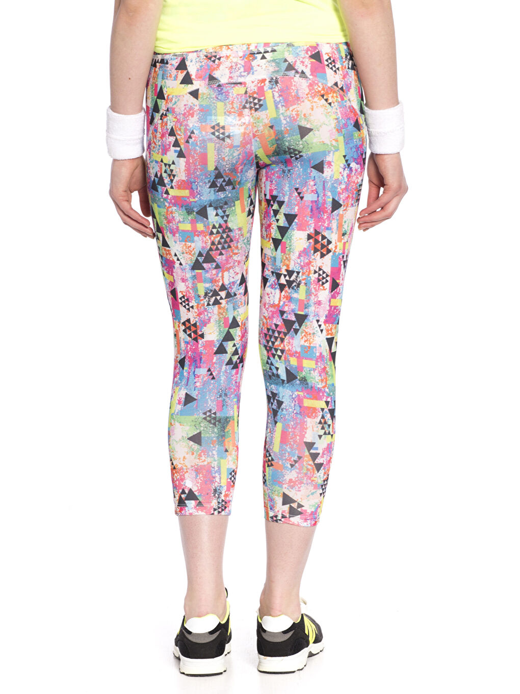 Turuncu Baskılı Spor Tayt-1