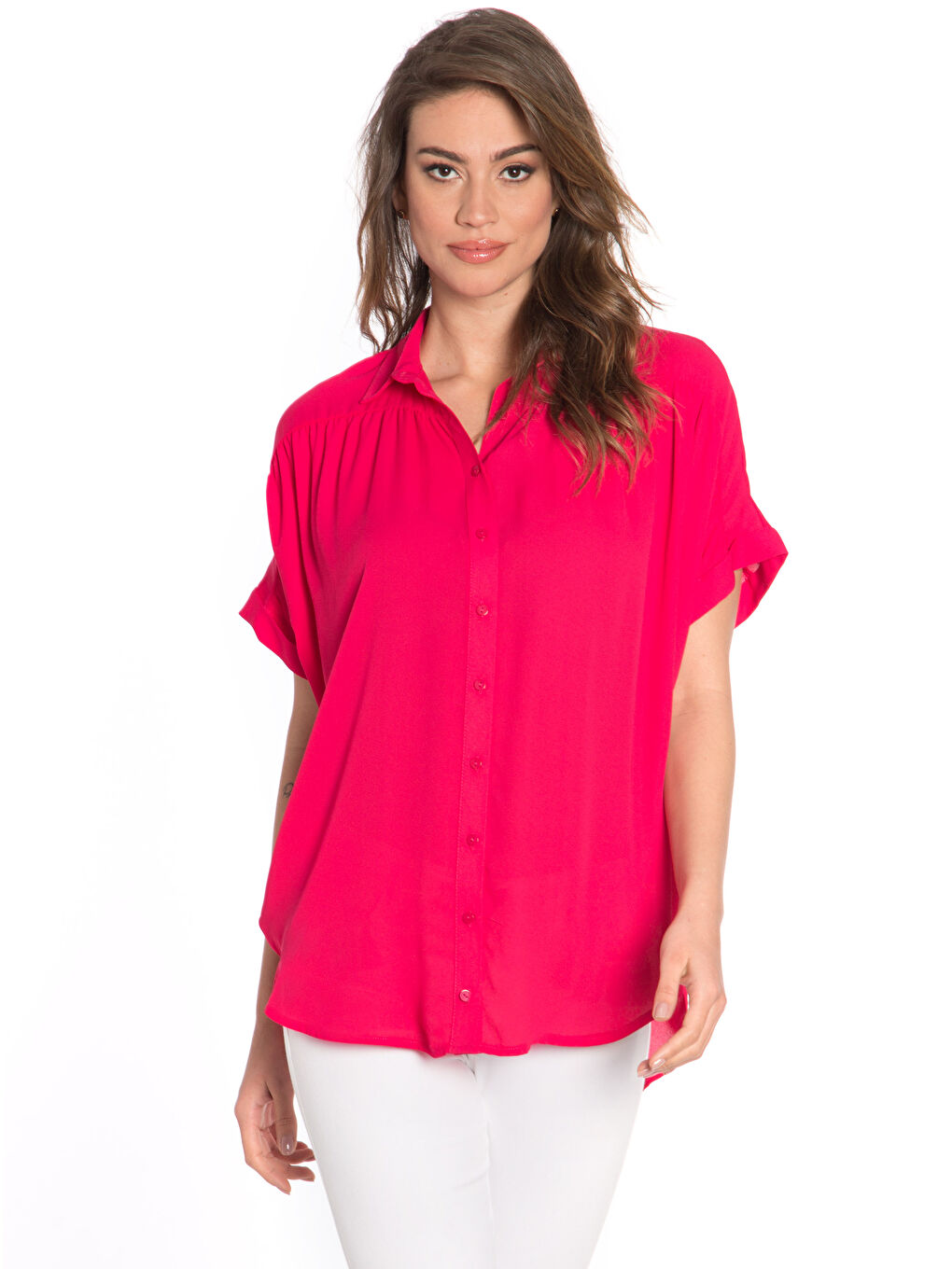 Fuşya Gömlek-1