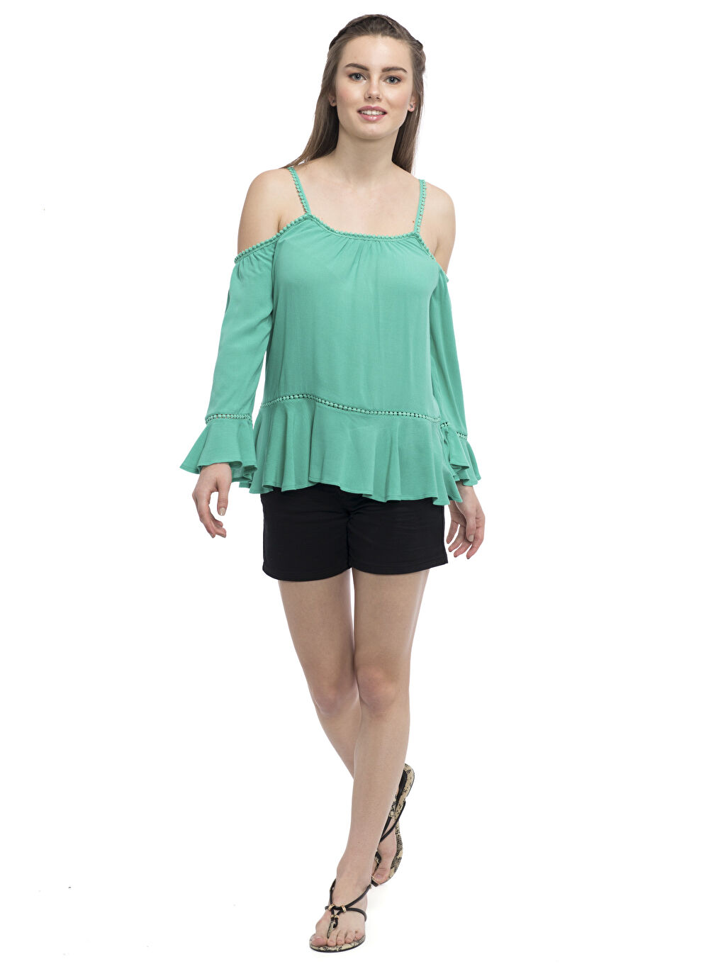 LCW Vision Woman GREEN Blouse -7YK688Z8-GEL