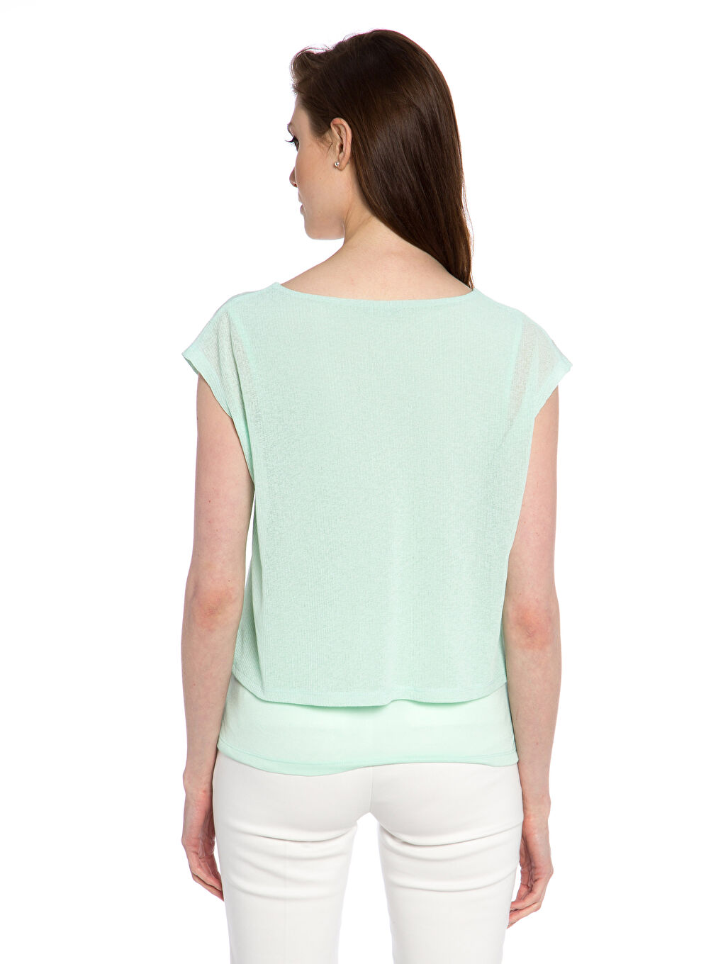 LCW Vision Woman TURQUOISE T-Shirt -7YC033Z8-FPW