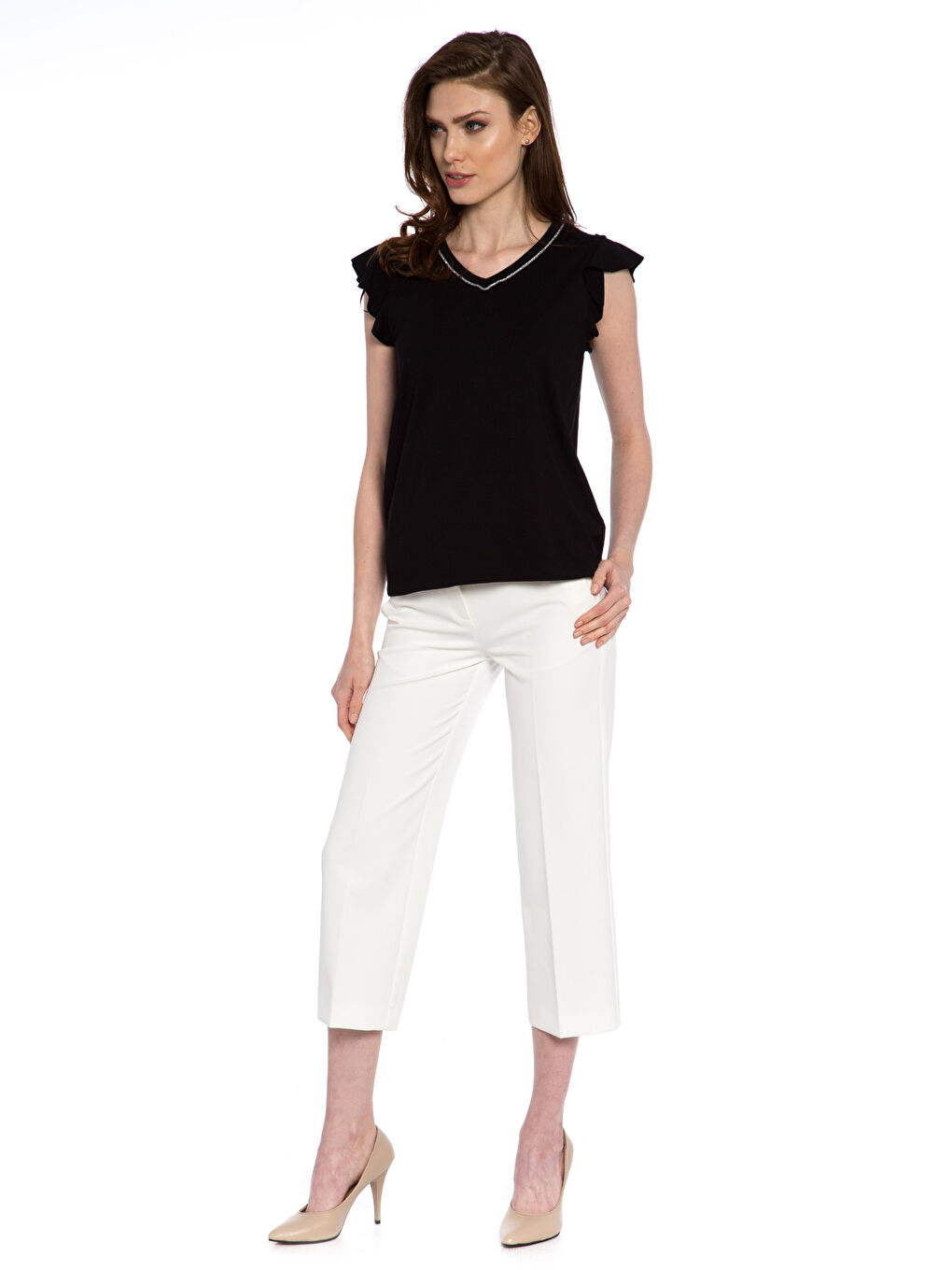 LCW Vision Woman ECRU Trousers -7YC193Z8-EEW