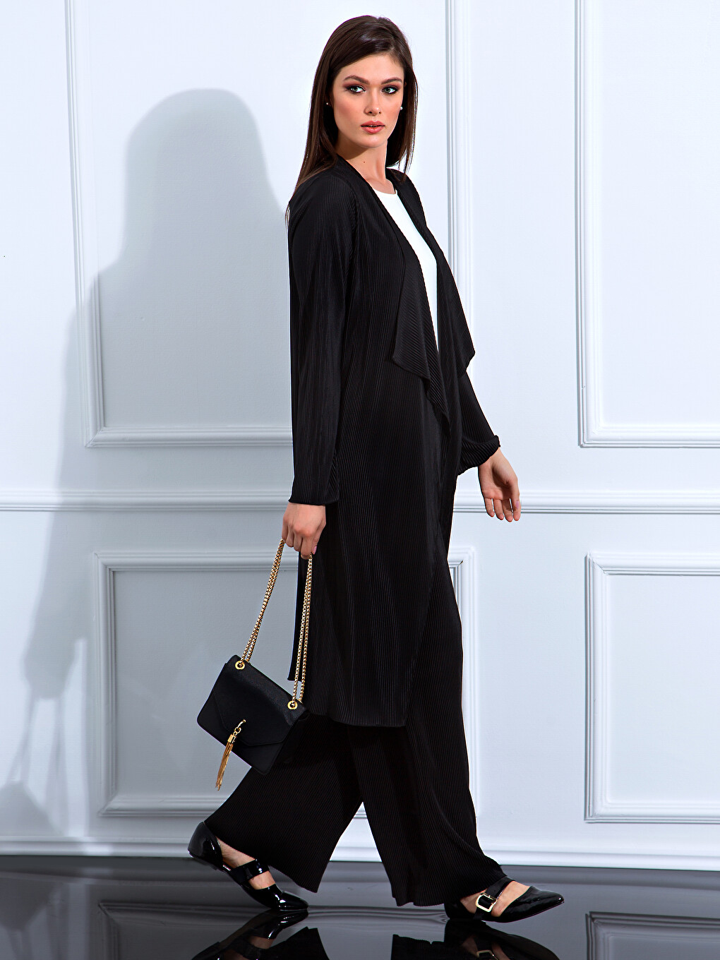 LCW Modest Woman Black Cardigan - 7YC719Z8-CVL | LC Waikiki