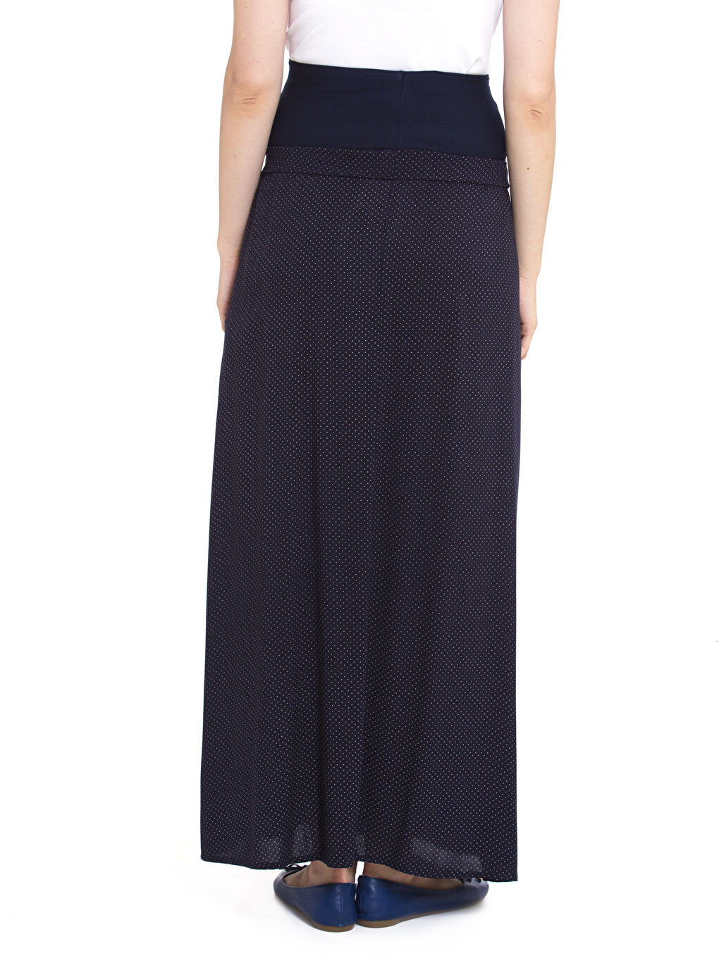 Lacivert Baskılı Etek-1