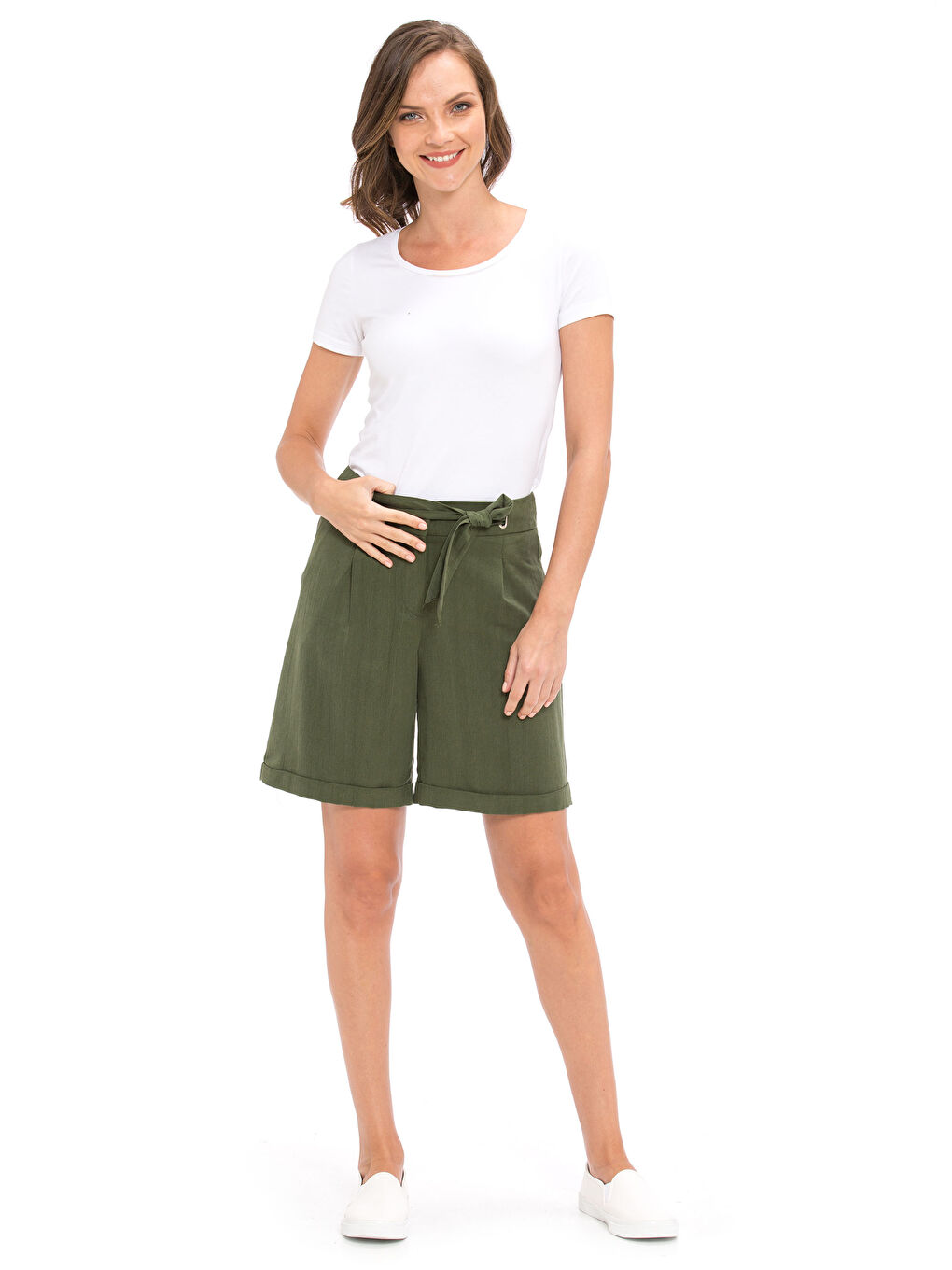 Woman GREEN Shorts-2