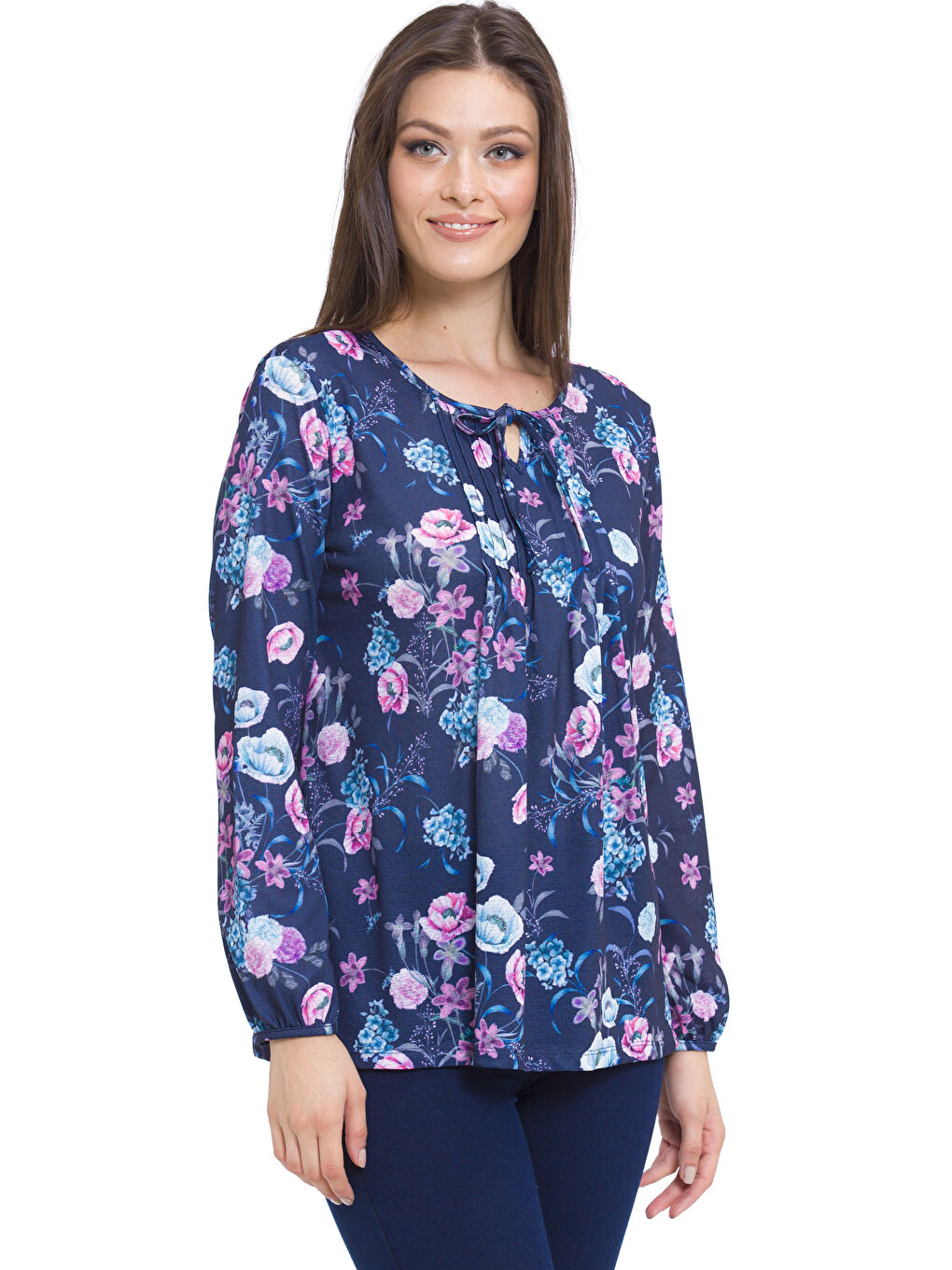 Lacivert Baskılı Tişört