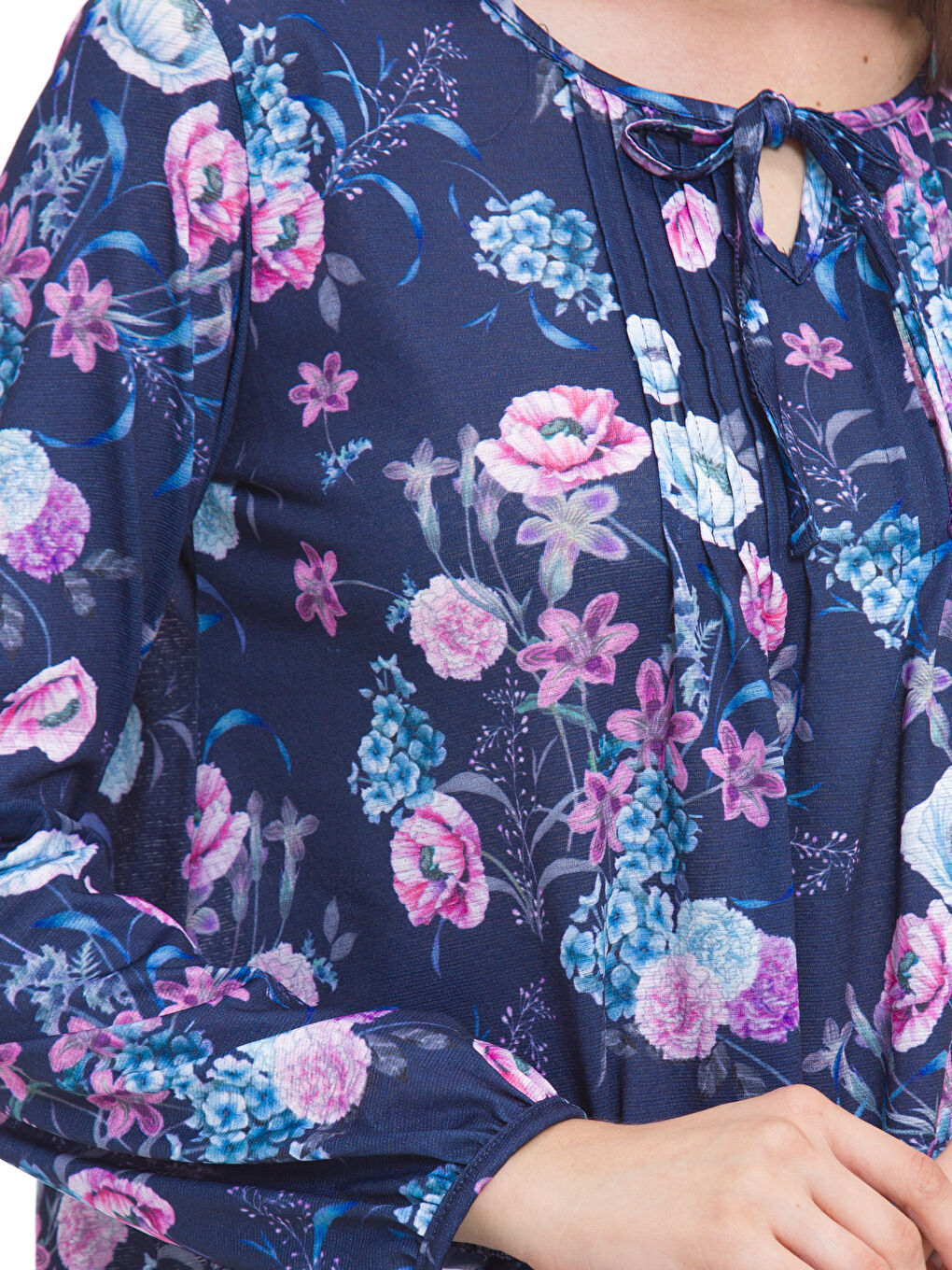 Lacivert Baskılı Tişört-3