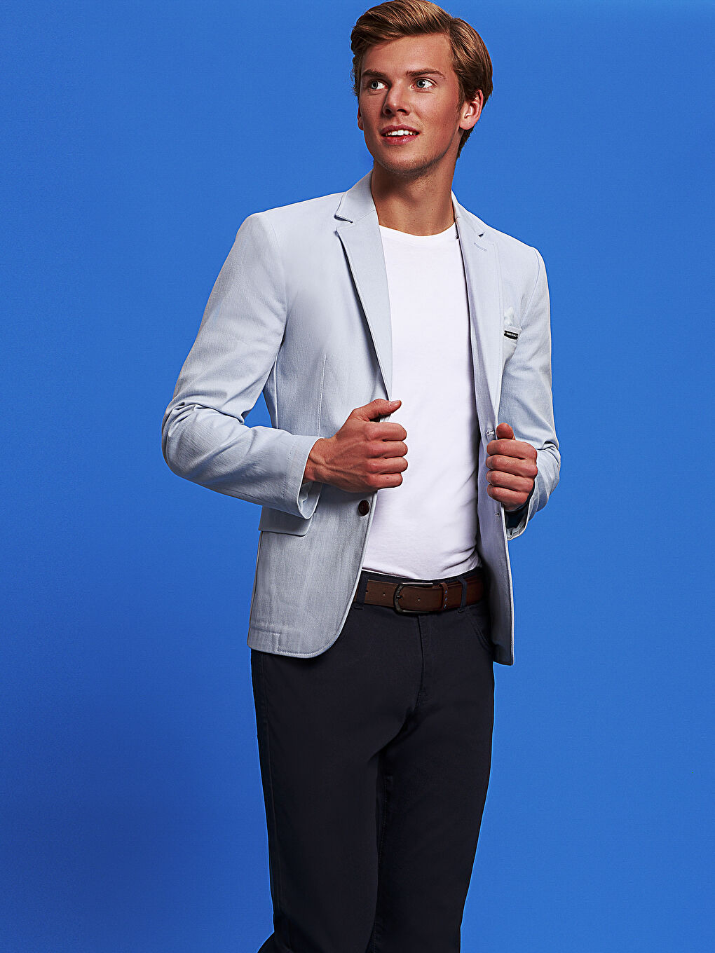 Mavi Dar Kalıp Blazer Ceket