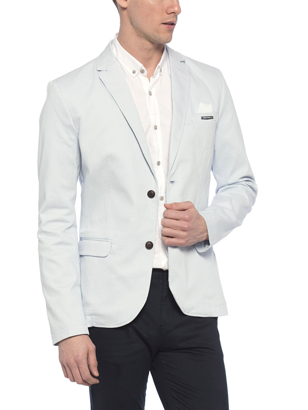 Mavi Dar Kalıp Blazer Ceket-1