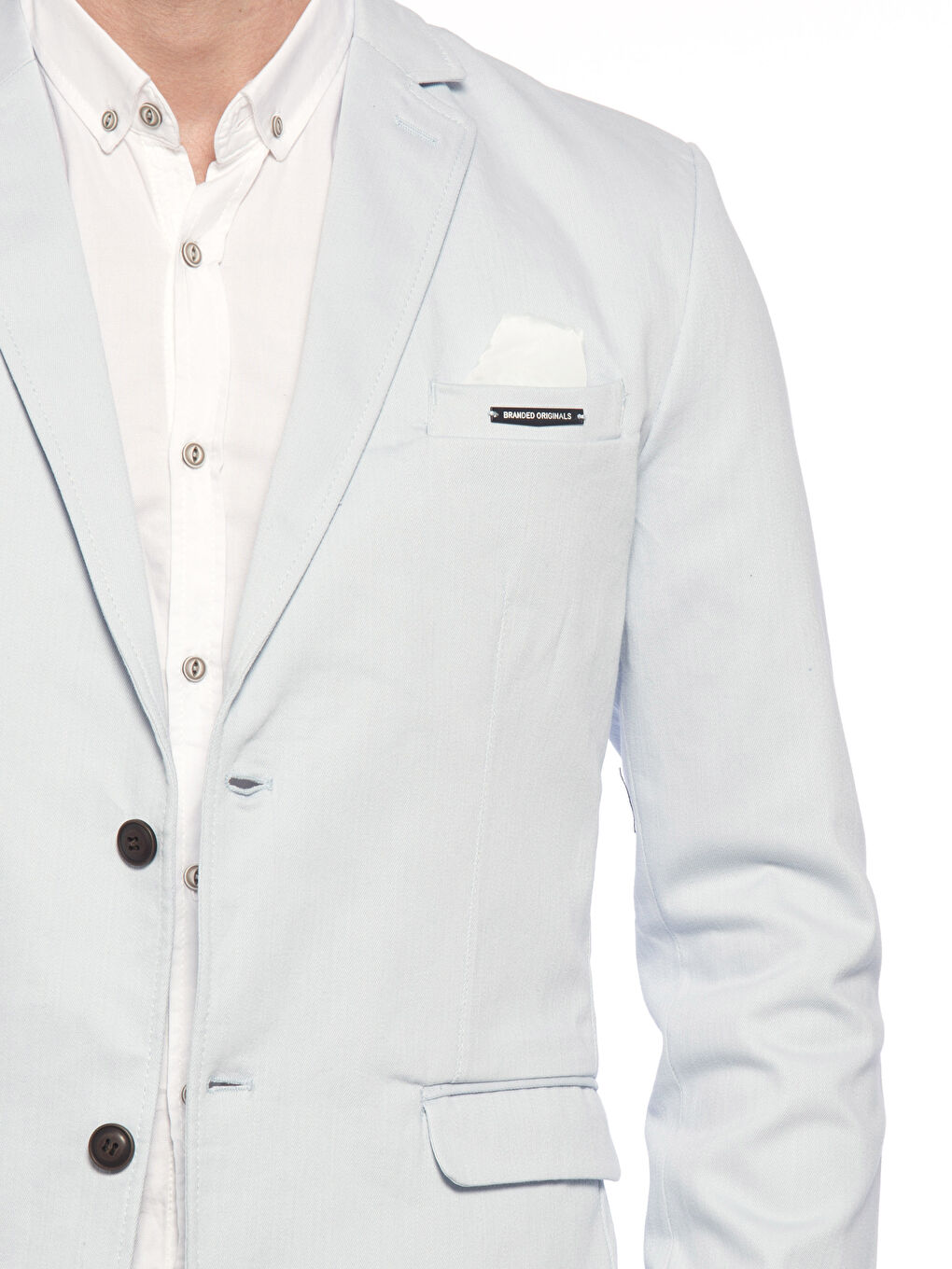 Mavi Dar Kalıp Blazer Ceket-4