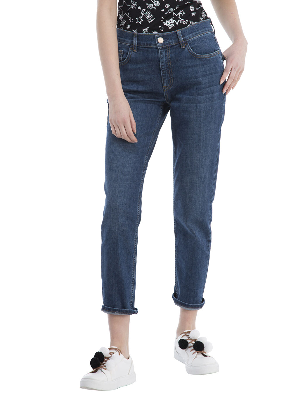 Orta İndigo Rodeo Jean Pantolon