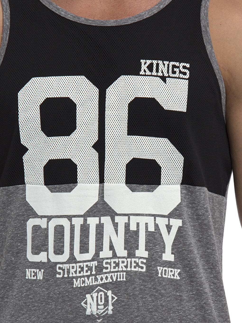 Antrasit Melanj Tişört-3