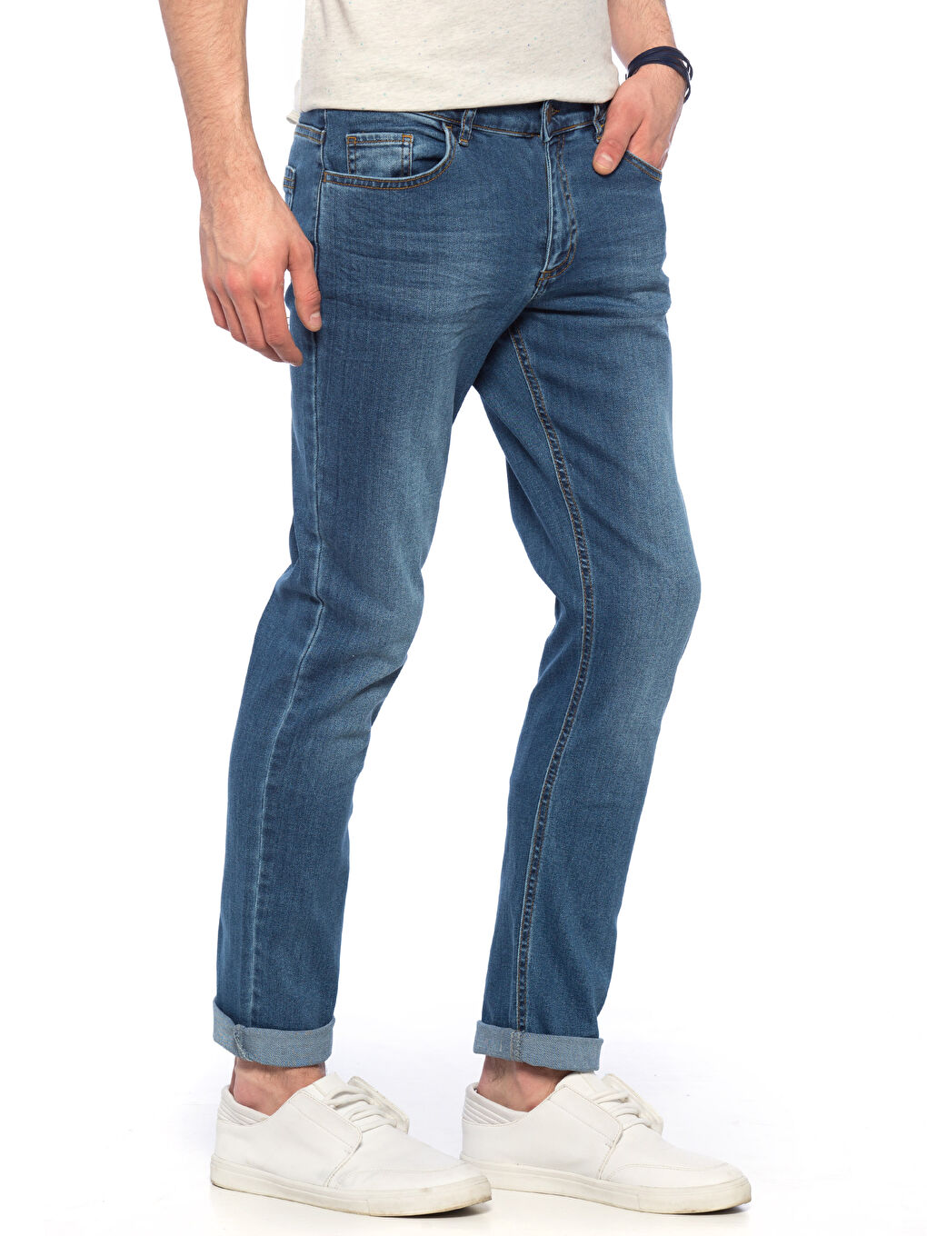 Orta İndigo Rodeo Jean Pantolon