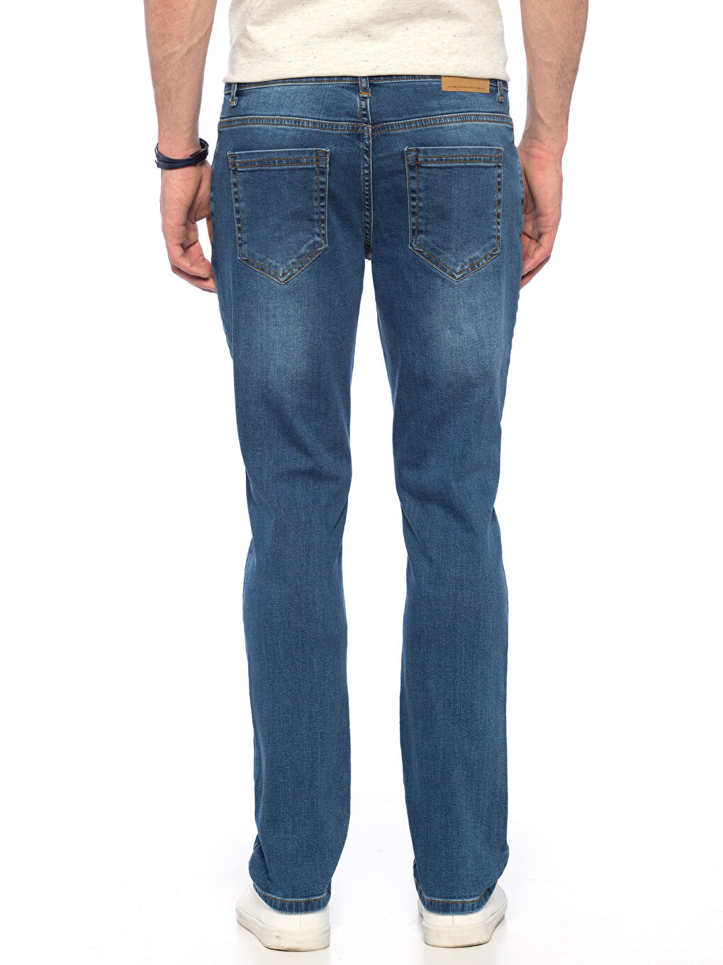 Orta İndigo Rodeo Jean Pantolon-1