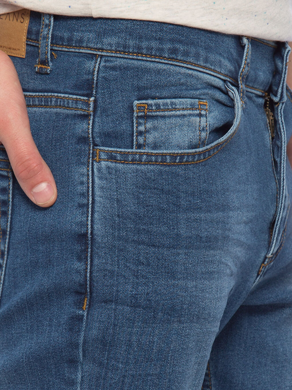 Orta İndigo Rodeo Jean Pantolon-3