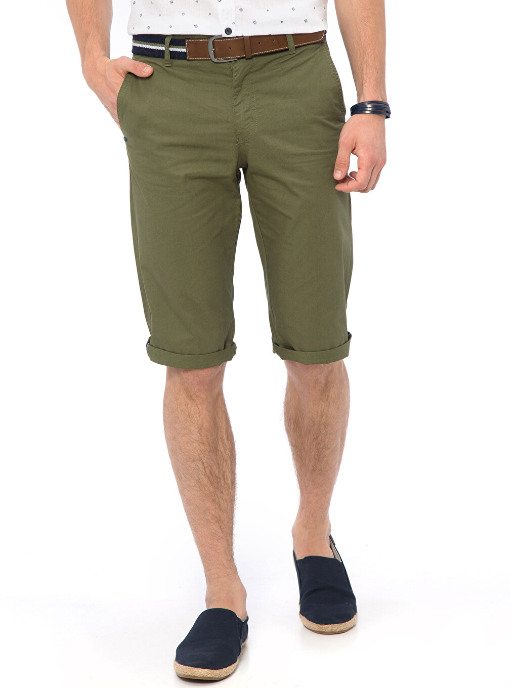 Man Green Shorts