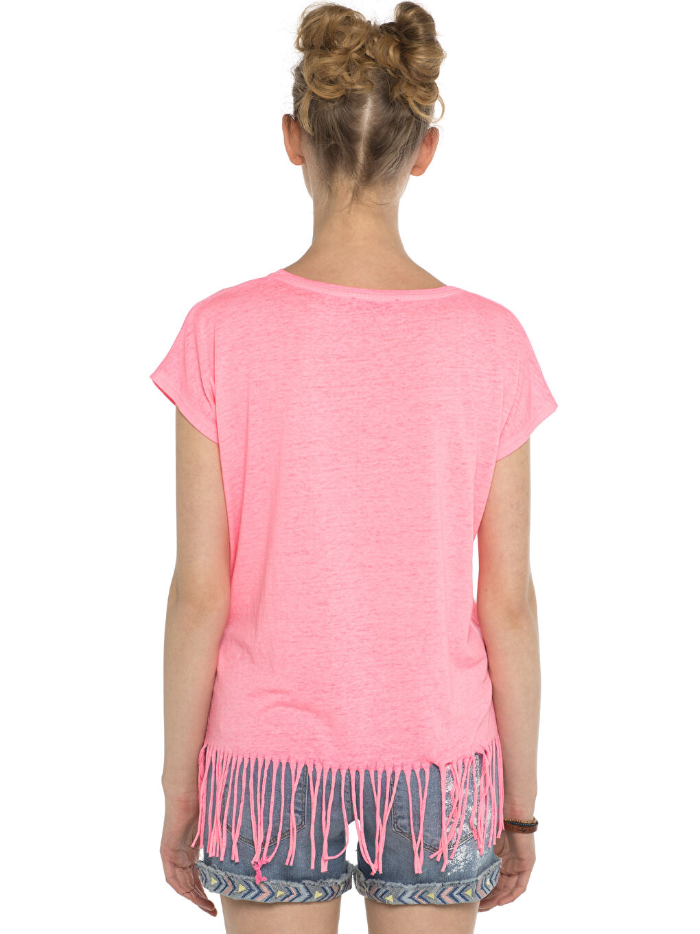 Floresan Pembe Tişört-1