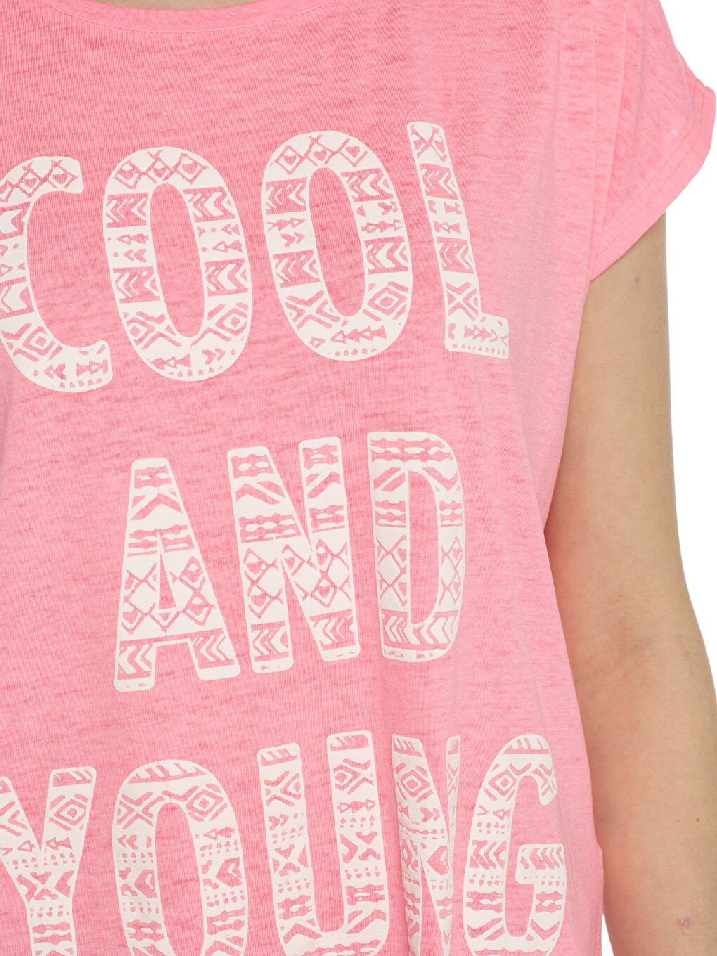 Floresan Pembe Tişört-3