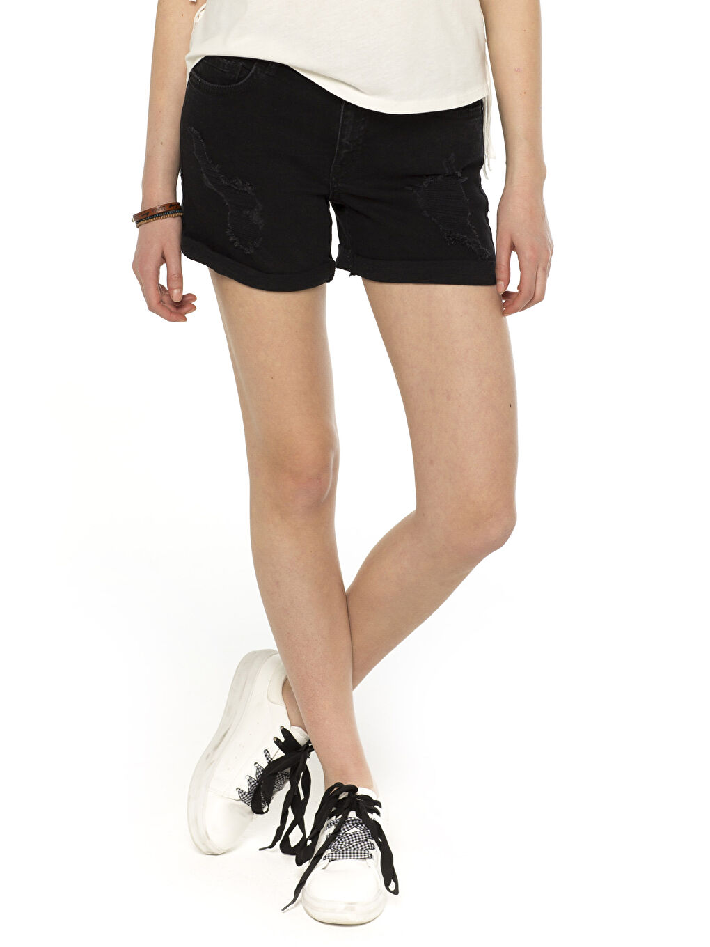 Siyah Rodeo Jean Şort
