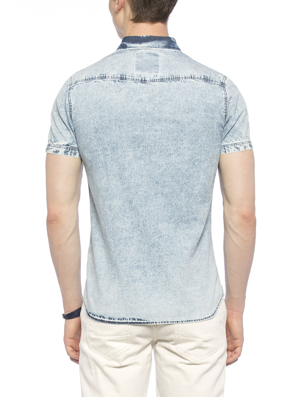 Açık İndigo Rodeo Jean Gömlek-1