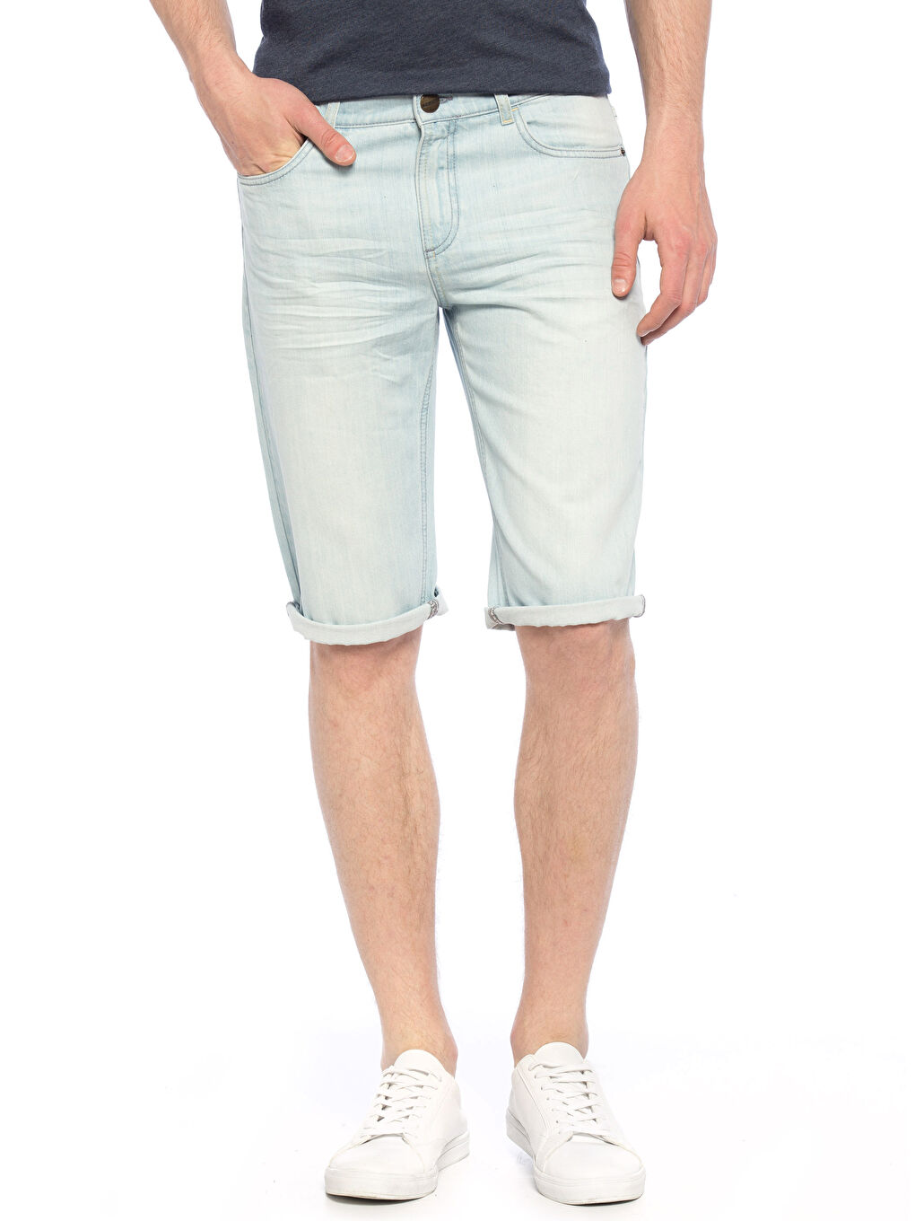 Açık İndigo Rodeo Jean Şort