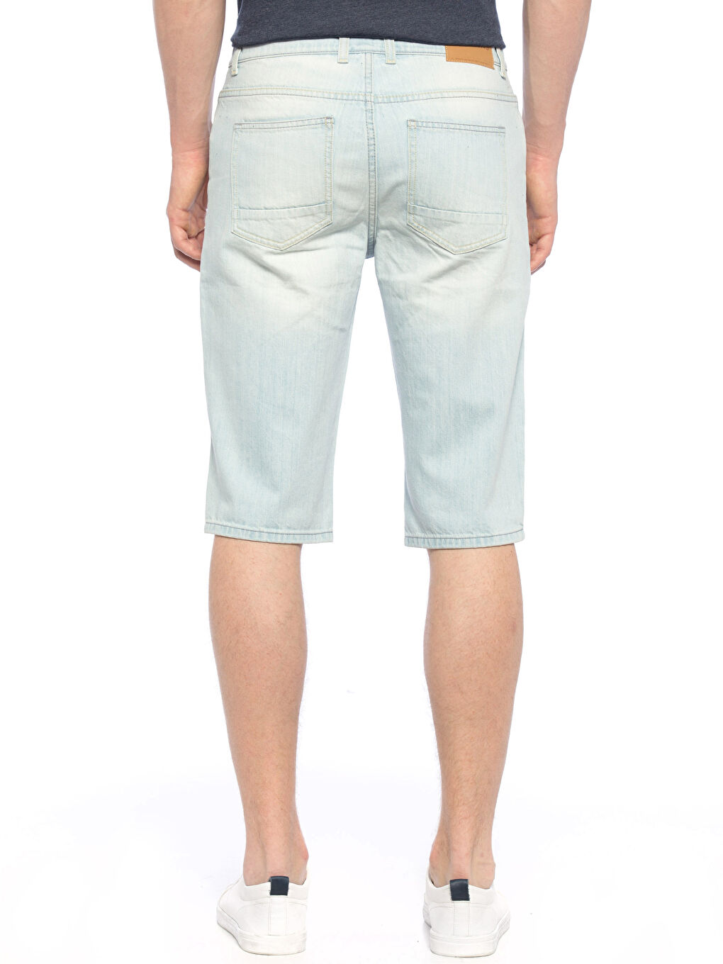 Açık İndigo Rodeo Jean Şort-1