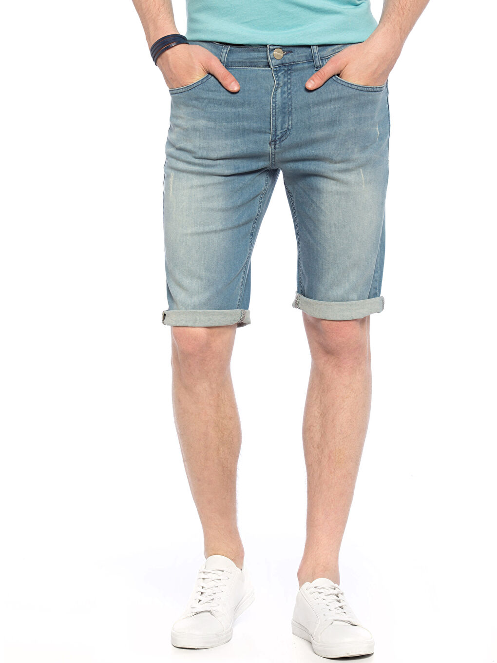 İndigo Koyu Rodeo Jean Şort