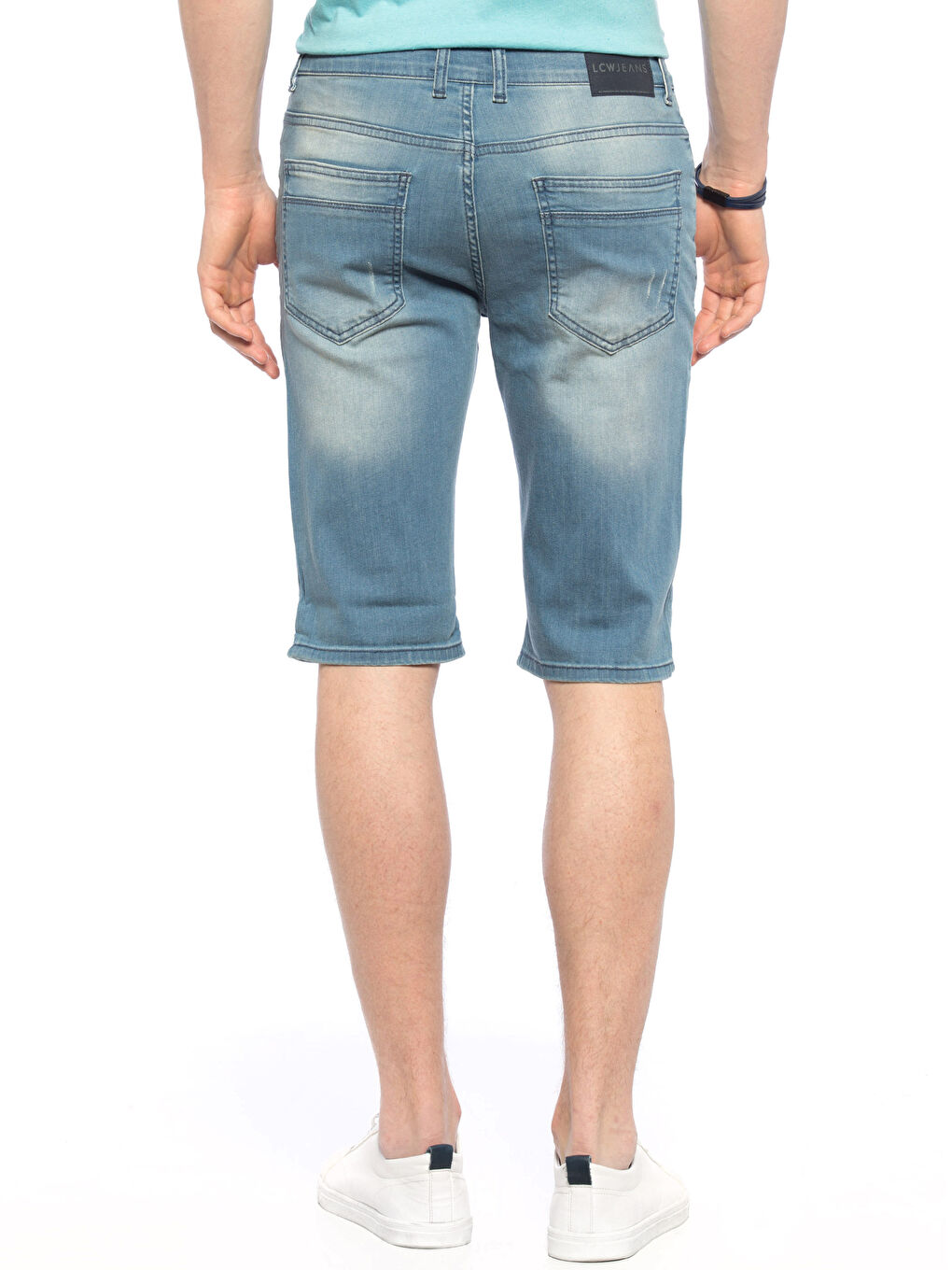 İndigo Koyu Rodeo Jean Şort-1