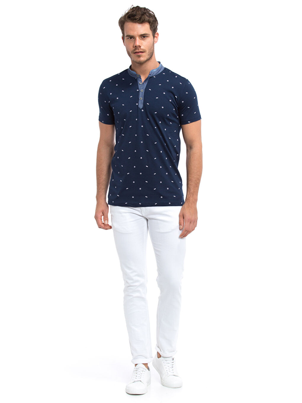 Soluk Lacivert Tişört-2