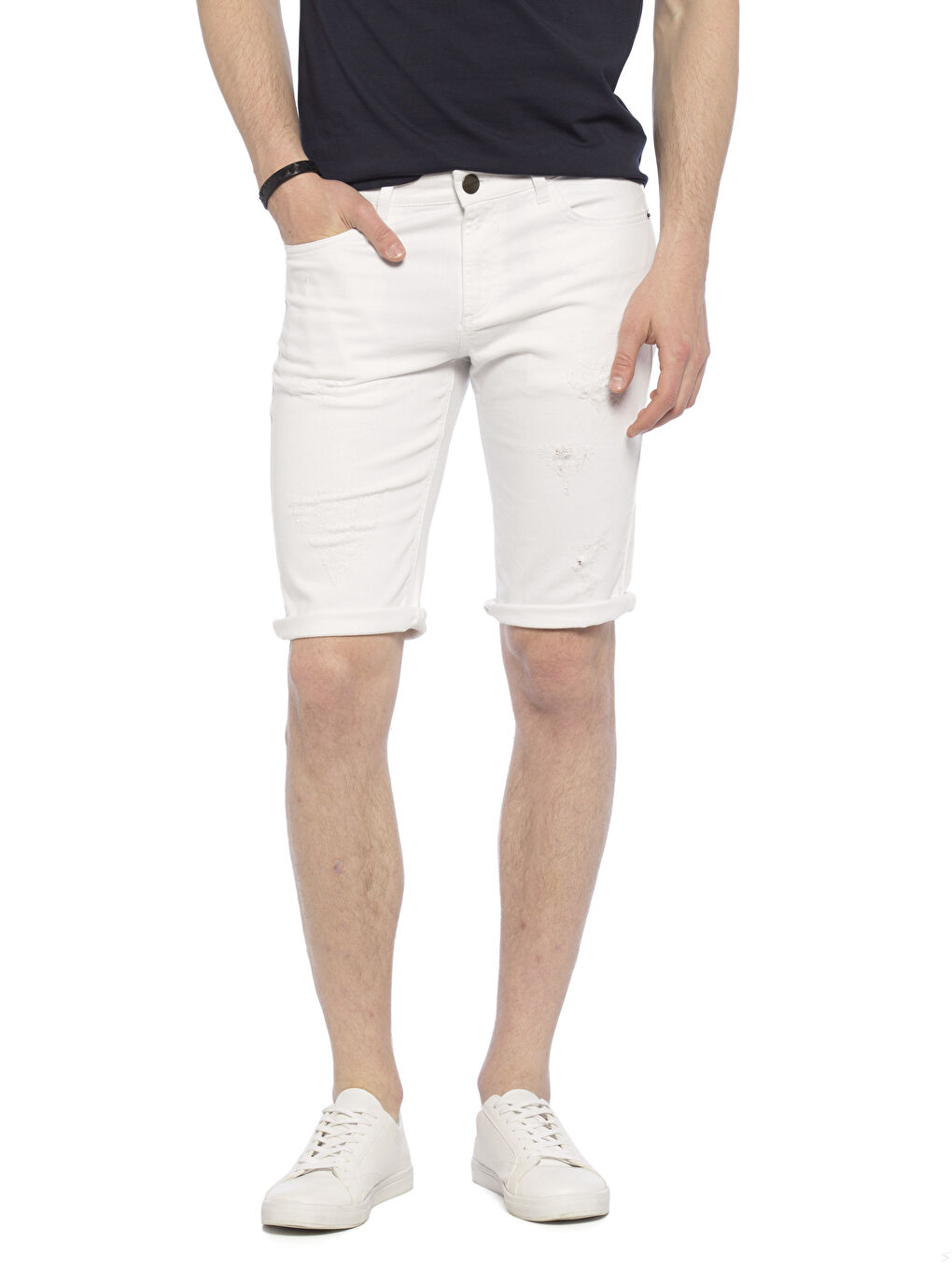 Beyaz Rodeo Jean Şort