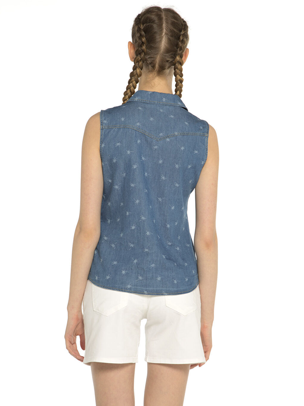 Açık İndigo Rodeo Jean Gömlek-1