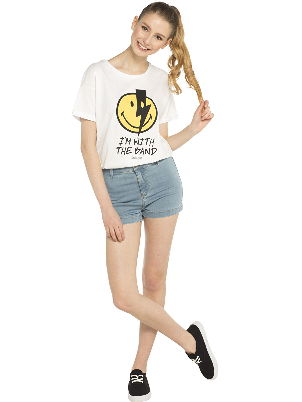 Açık İndigo Rodeo Jean Şort-2