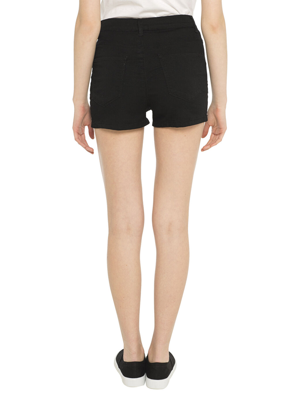 Siyah Rodeo Jean Şort-1