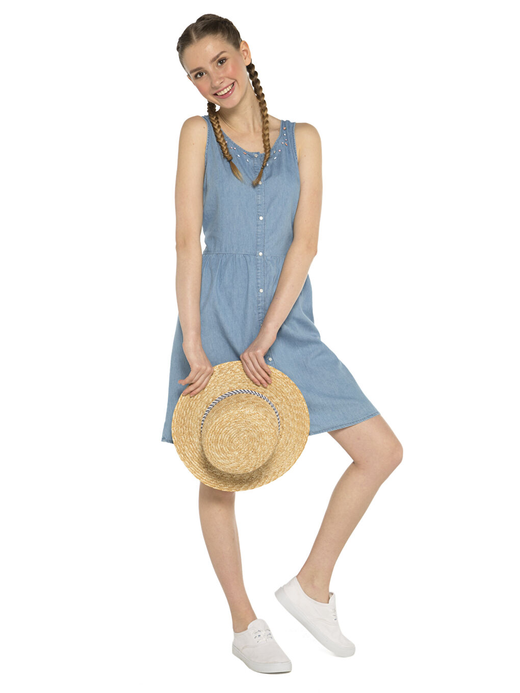 Frau INDIGO Denim-Kleid-1