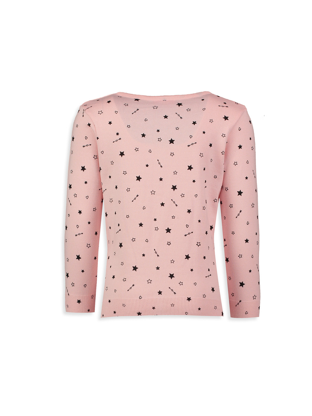 Pembe Baskılı Hırka-1