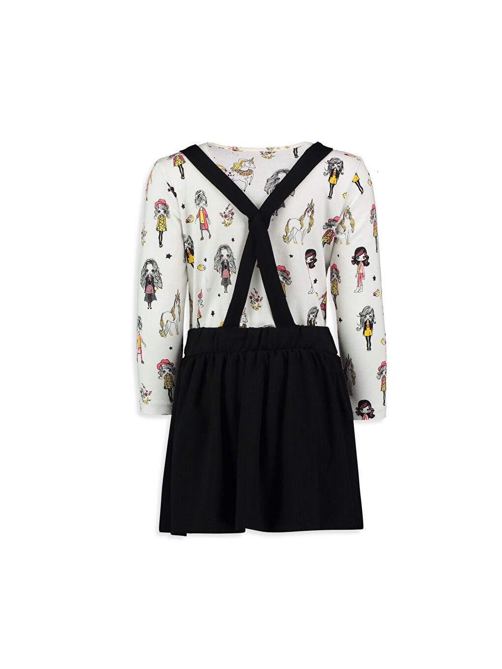 LCW Kids Girl BLACK Dress -7Y0913Z4-CVL