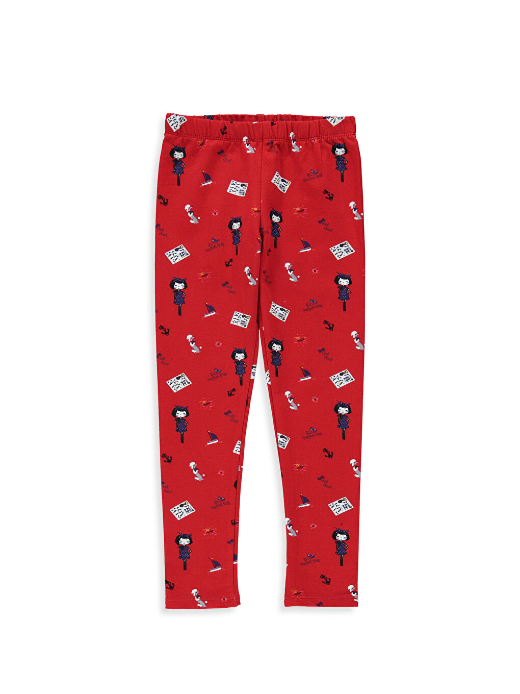 LCW Kids Girl RED Leggings -7Y1877Z4-681