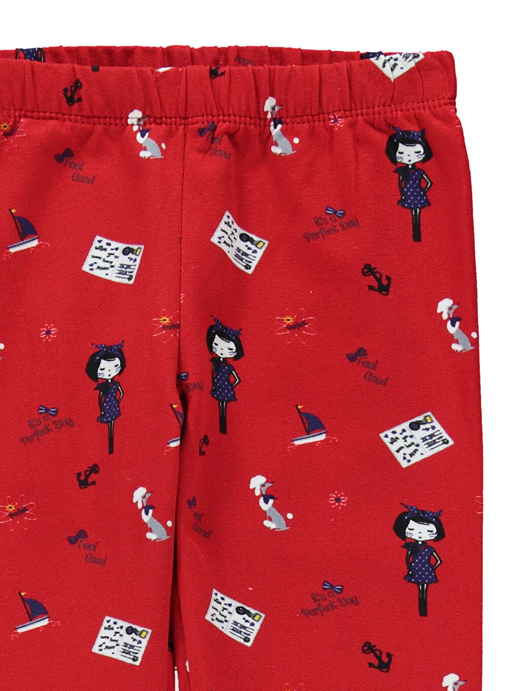 LCW Kids Girl RED Leggings -7Y1877Z4-681