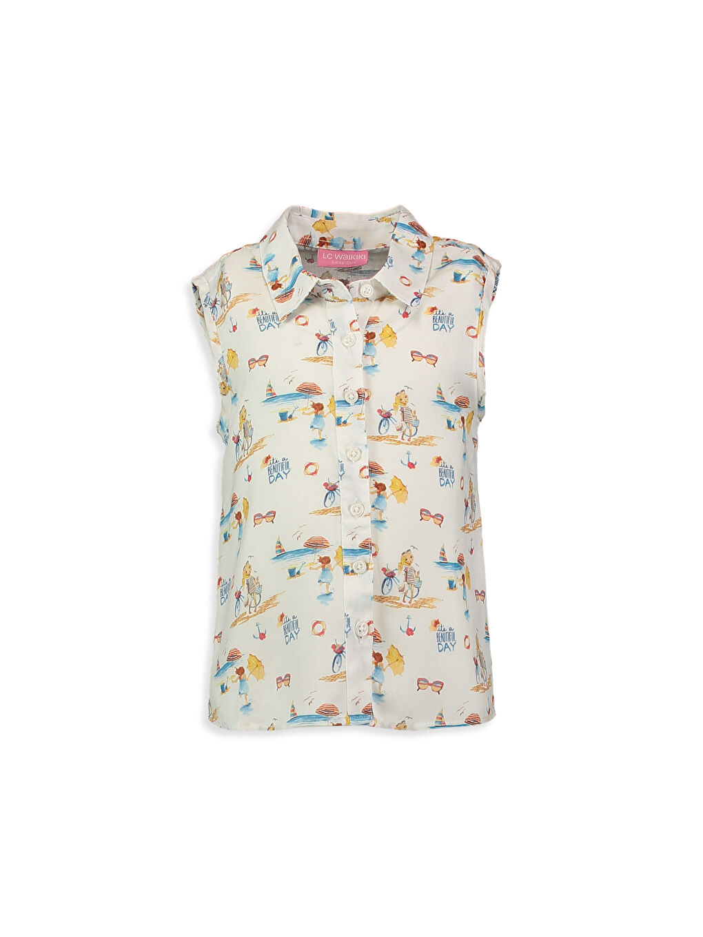 LCW Kids Girl ECRU Shirt -7Y4354Z4-713