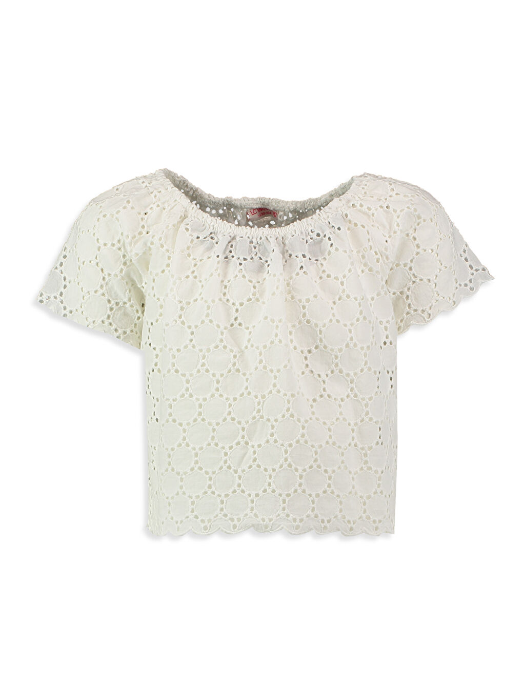 LCW Kids Girl ECRU Blouse -7Y4491Z4-FDU