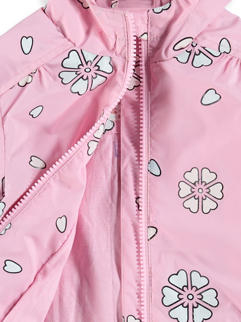 Pembe Baskılı Mont-2