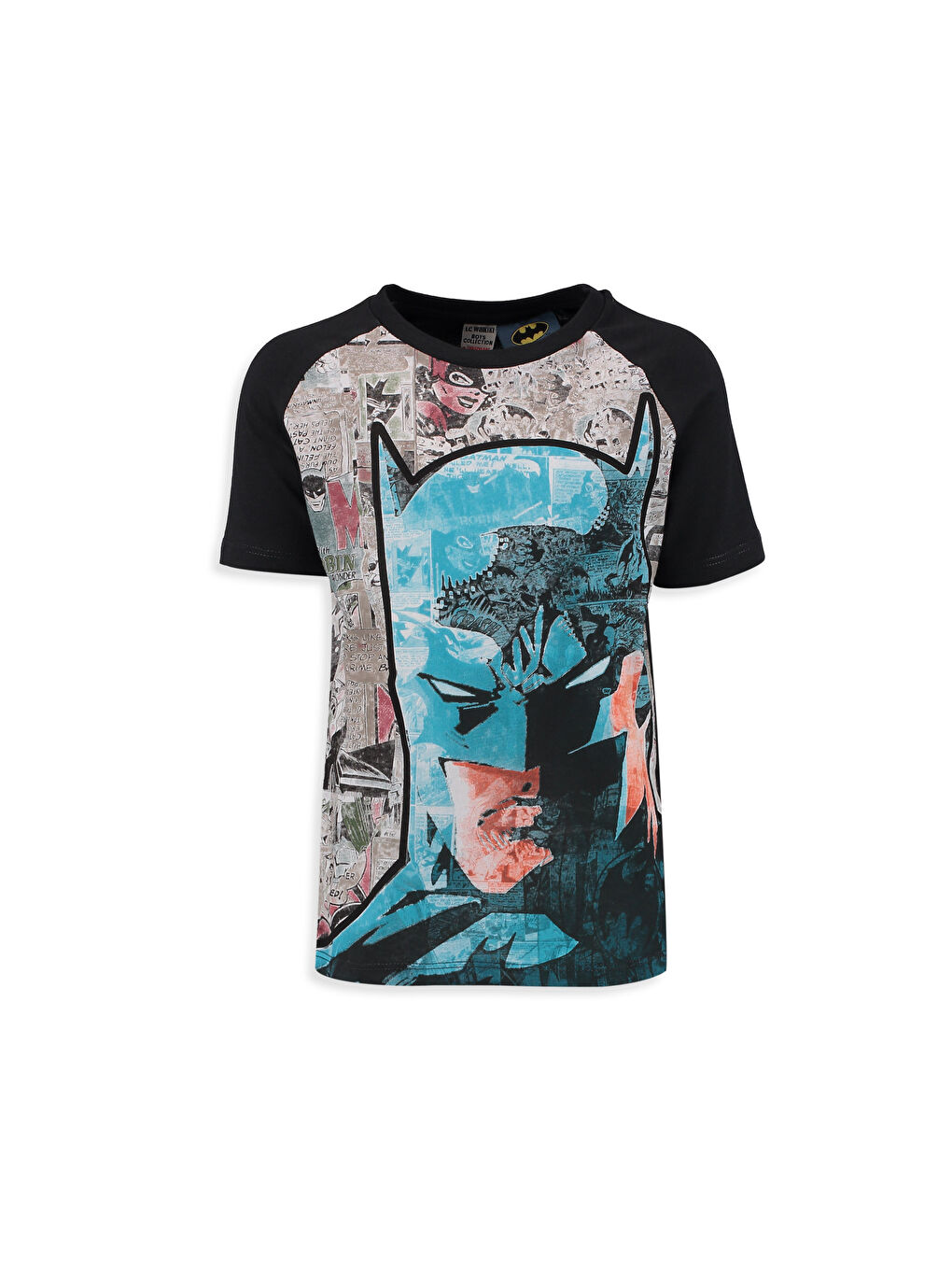 Antrasit Erkek Çocuk Batman Baskılı Pamuklu Tişört