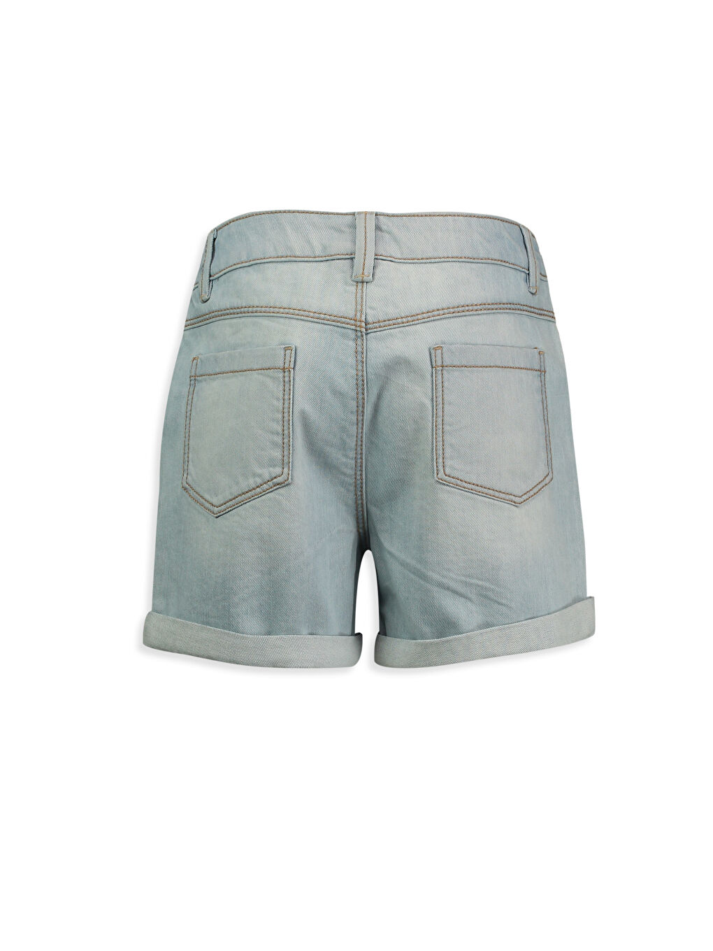 Açık İndigo Rodeo Jean Şort-1