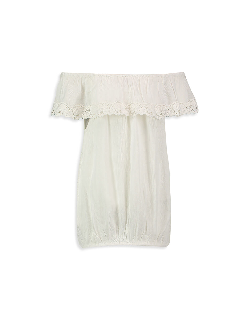 LCW Kids Girl ECRU Blouse -7Y6119Z4-FDH