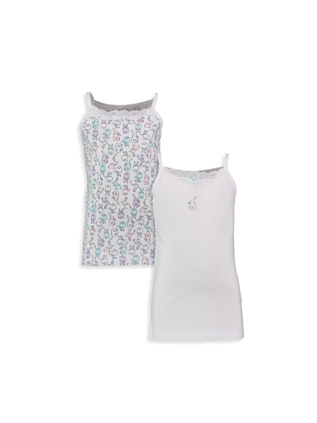 Beyaz Baskılı İç Giyim Atlet