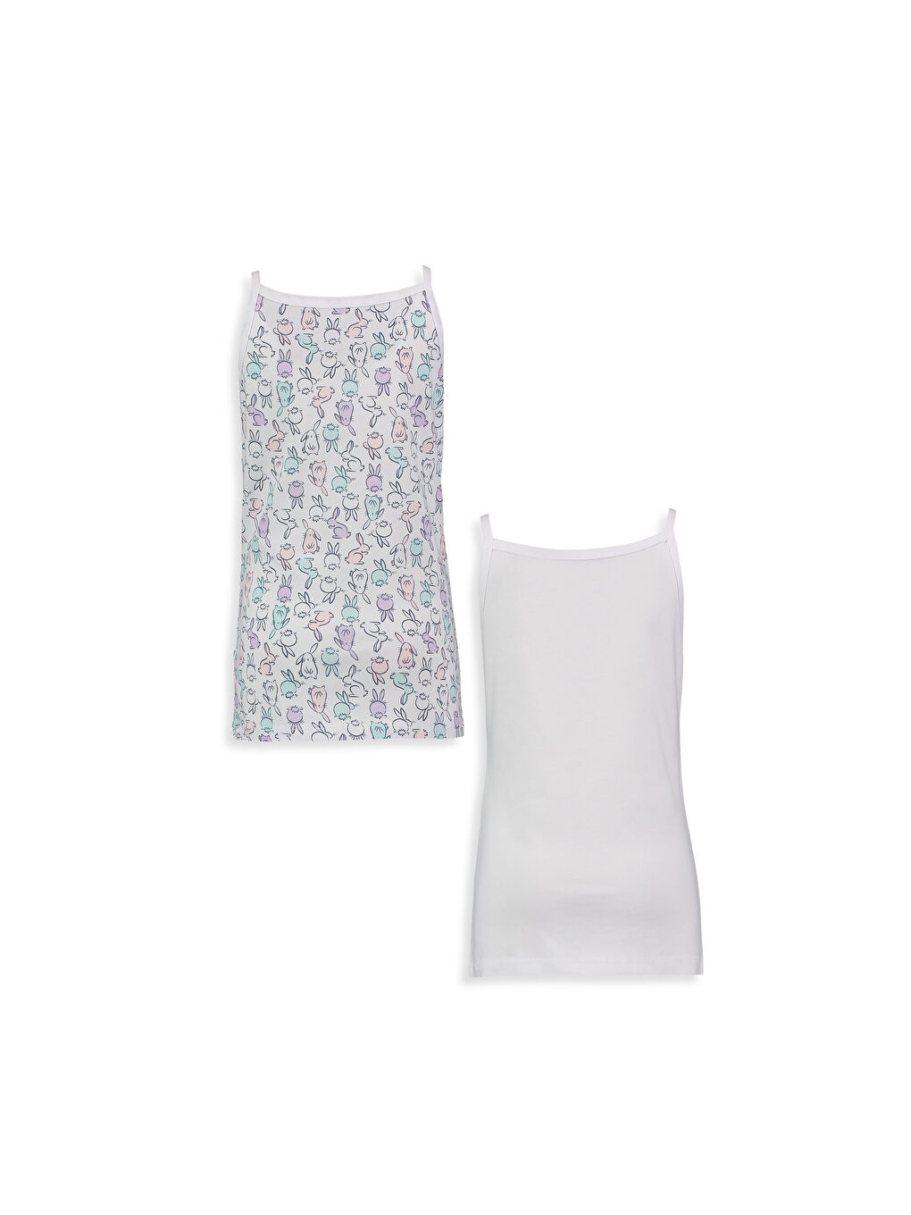 Beyaz Baskılı İç Giyim Atlet-1