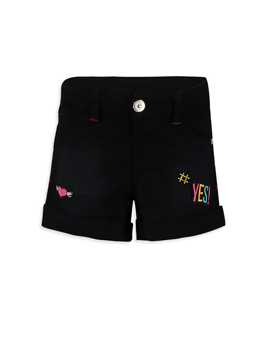 LCW Kids Girl BLACK Shorts -7YG420Z4-CVL