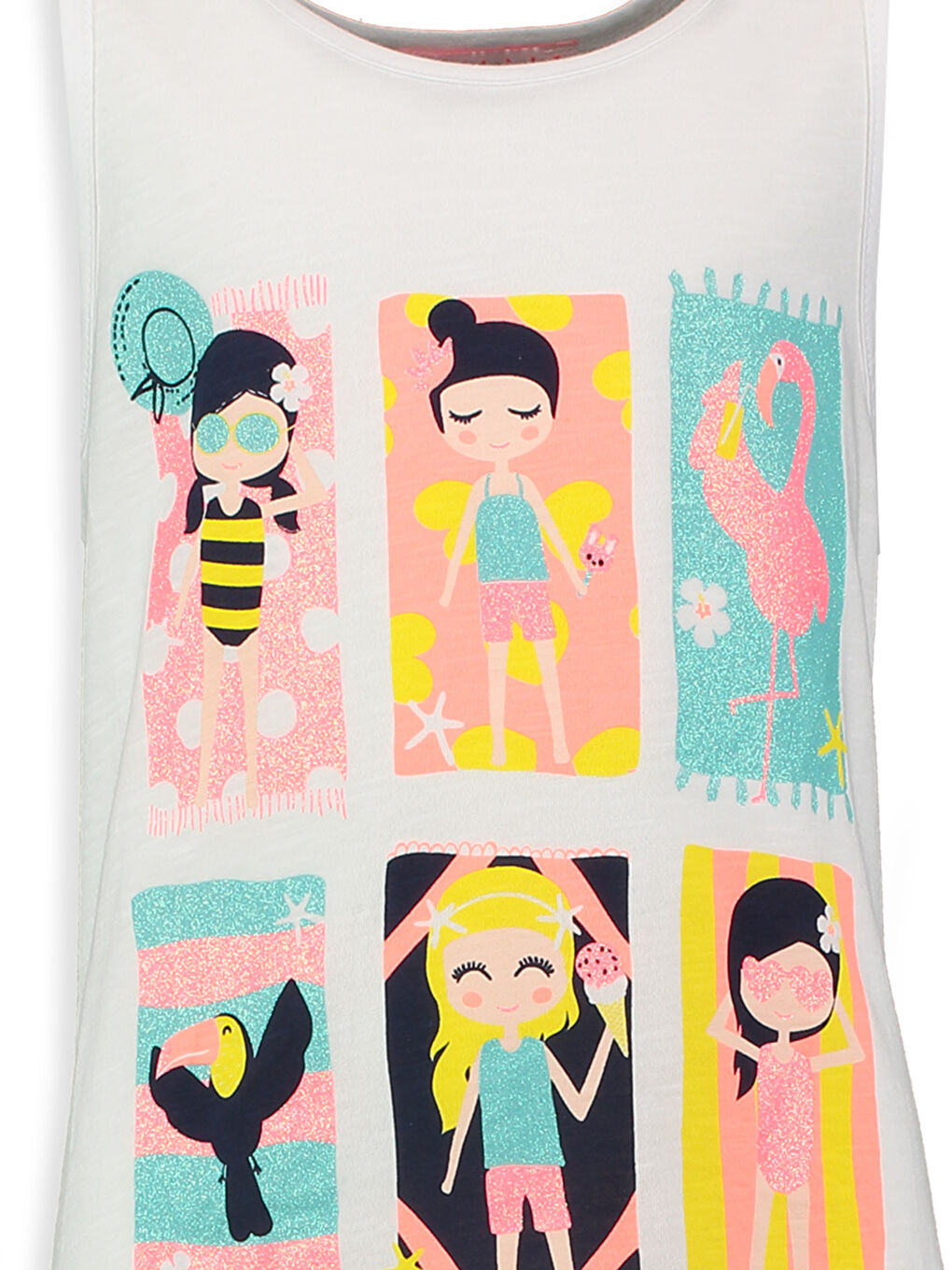 LCW Kids Girl WHITE Tank Top -7YH175Z4-CXF