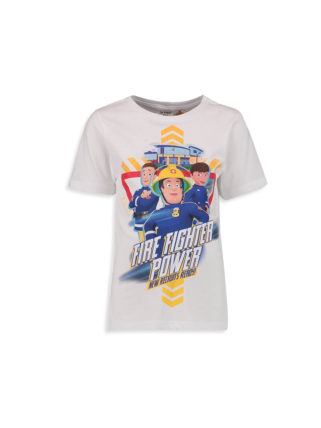 LCW Kids Boy Fireman Sam Printed Cotton T-Shirt -7YC424Z4-JYX