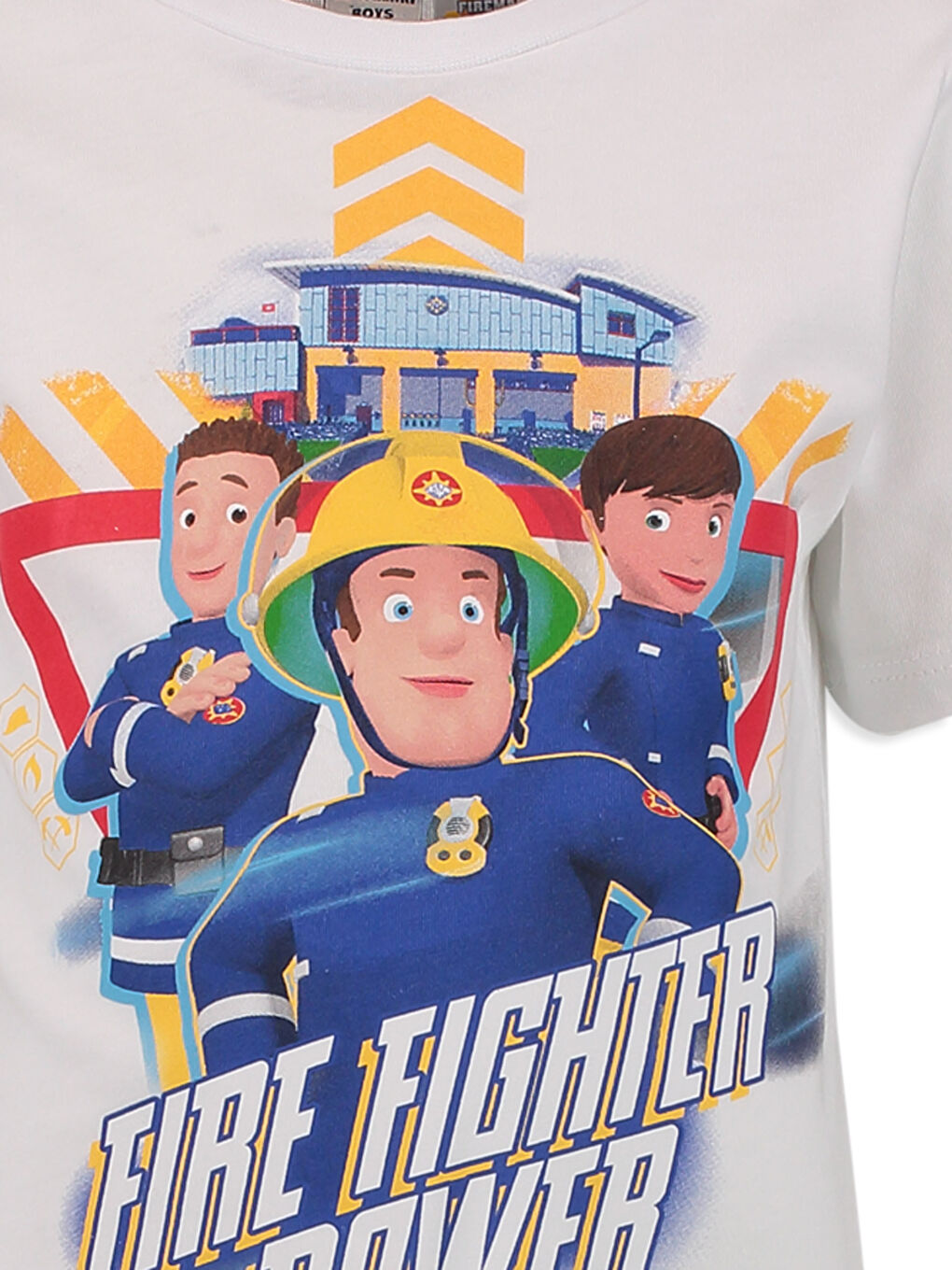 LCW Kids Boy Fireman Sam Printed Cotton T-Shirt -7YC424Z4-JYX