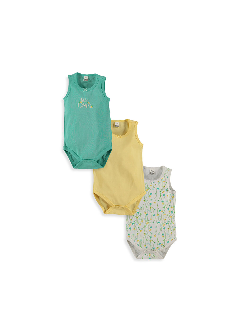 Yeşil Çıtçıtlı Body 3'lü